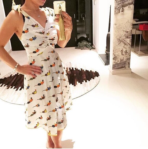 1970s novelty print dress - deadstock!!!