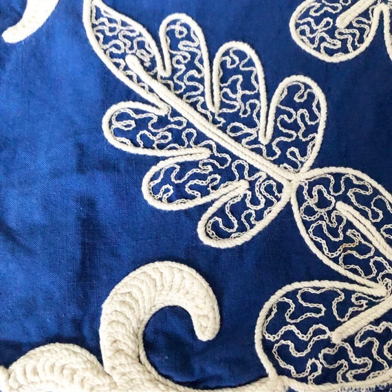 Pretty Cobalt Blue Embroidery Skirt - image 3