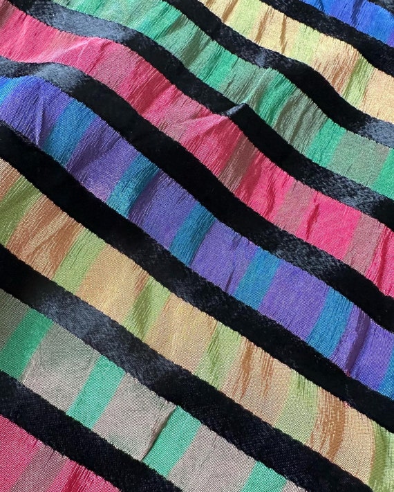 Beautiful Rainbow Striped 50s Dress - image 3