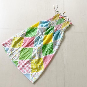 Pretty Pastel Patchwork Print Sundress