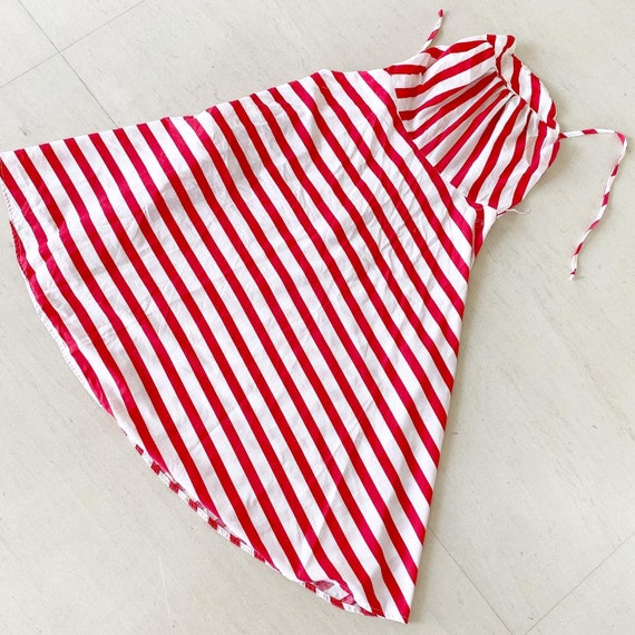 Striking Red and White Striped Sundress