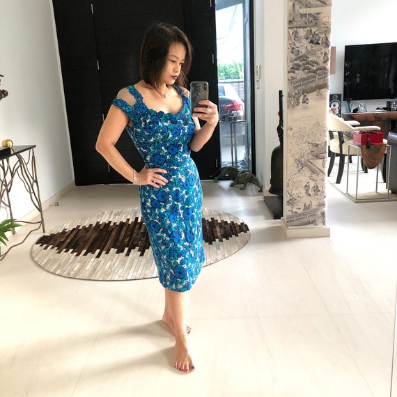 Stunning 1950s Floral Vavavoom Peggy Hunt