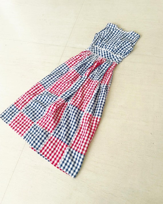 chinese dress ladies Women's Stella Maxi (tan gingham) – INDIE BLUE main image 1