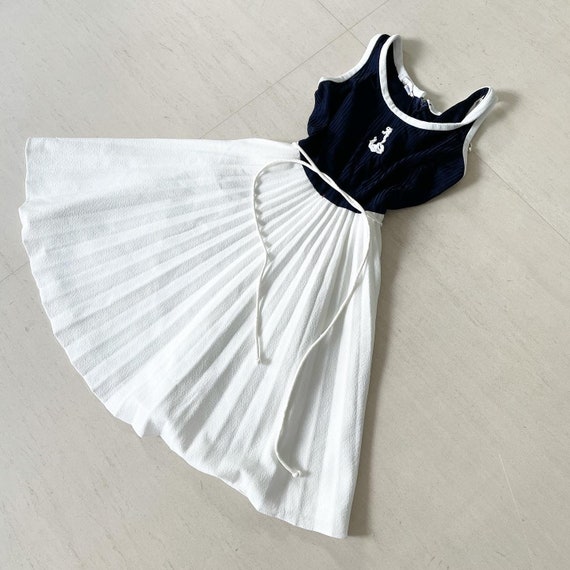 Pretty Nautical 70s Dress