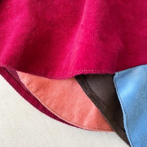 Amazing Color Blocked Scalloped Hem 70s Skirt image 6