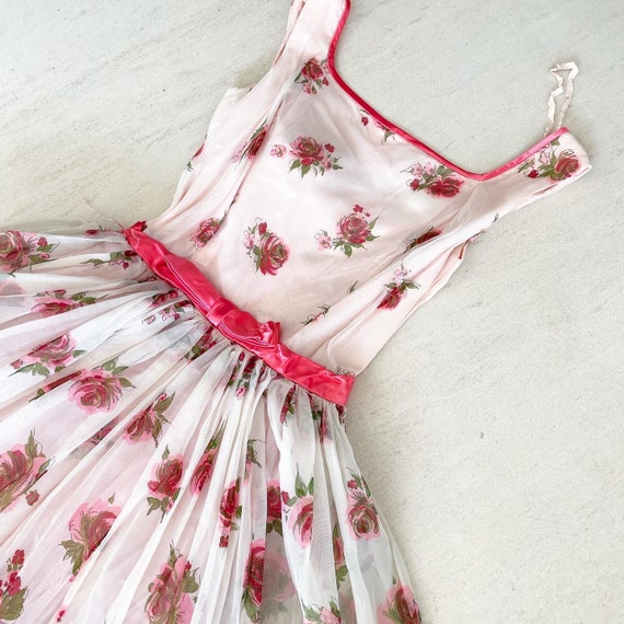 Pretty Rose Print Sundress - image 2