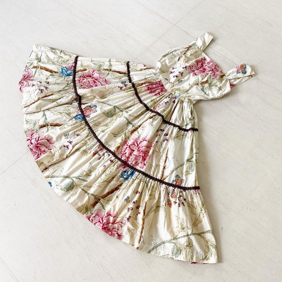 Big Cabbage Rose Print Sundress