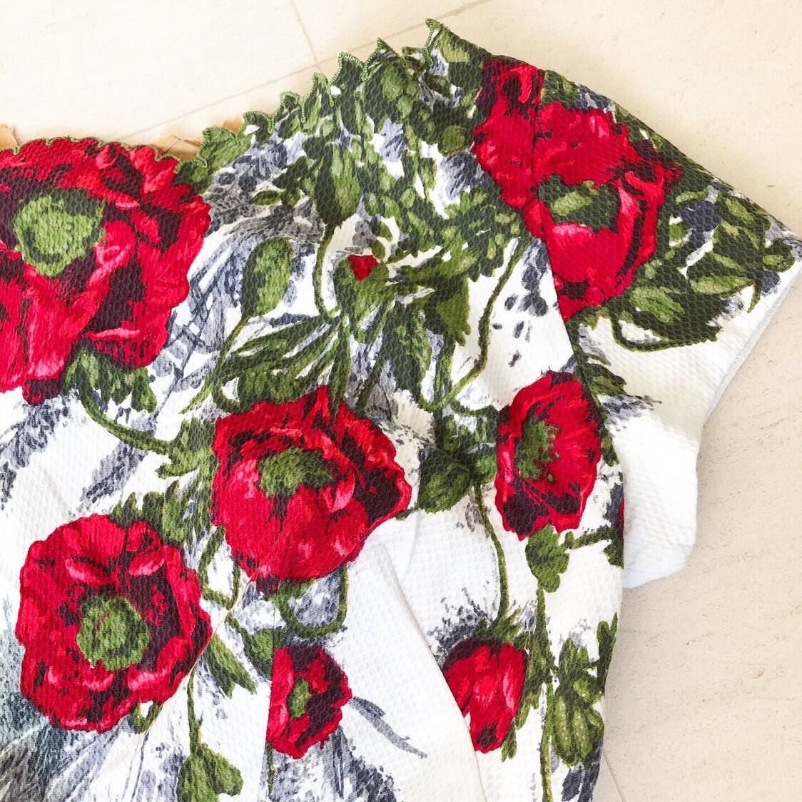 Amazing 50s Poppy Flower Applique Wiggle Dress | Etsy