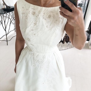 Gorgeous 50s Wedding Gown With Bustle Train