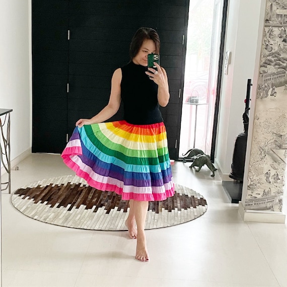 Super Full Circle Rainbow Skirt - image 1