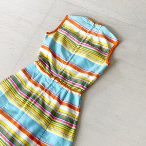 Gorgeous 60s Rainbow Stripe Pat Premo Dress image 5