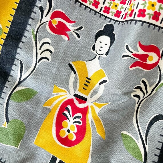 Pretty Floral Border Print Skirt - image 5