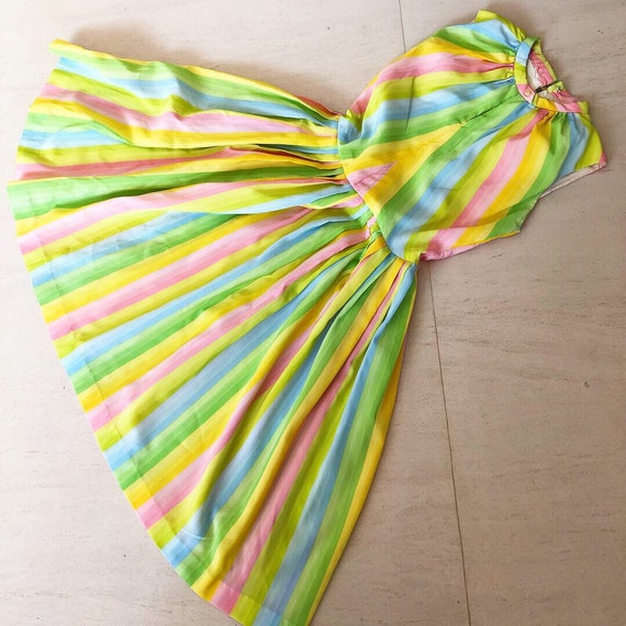 Pretty Pastel Rainbow 50s Dress