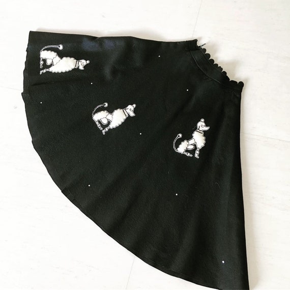 Evil Poodle 50s Felt Skirt