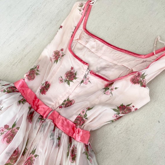 Pretty Rose Print Sundress - image 8