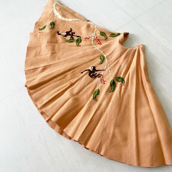 Rare Swinging Monkeys Full Circle Skirt