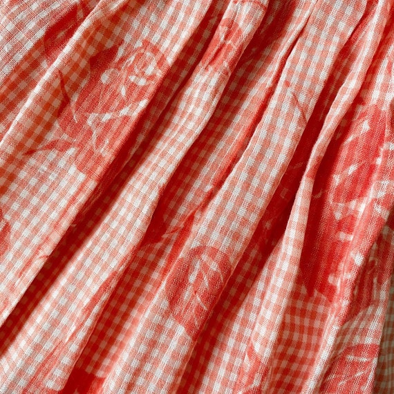 Beautiful Gingham Rose 50s Sundress - image 5