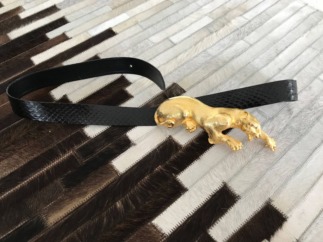 Rare Gold Plated Christopher Ross Panther Belt - Etsy