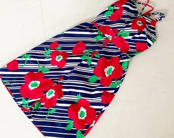 Vestido de tirantes Tori Richard Flor de amapola alegre