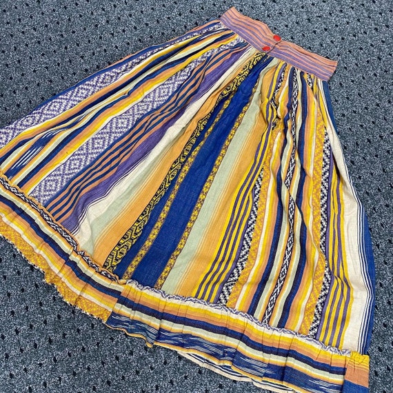 Edgy Woven Rainbow Striped Skirt - image 6