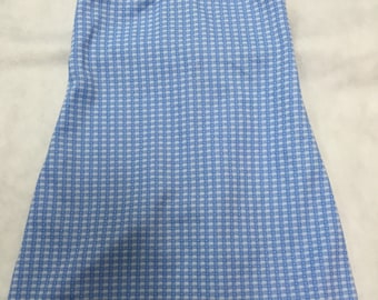 Vintage 1970s plaid strapless dress XXS