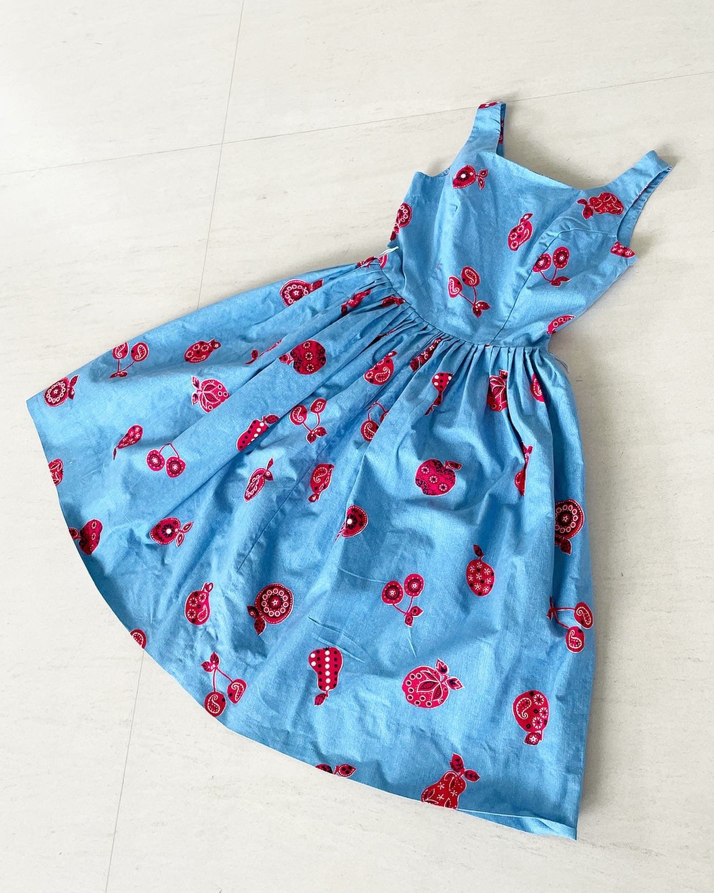 Denim Dress With Apple - Etsy