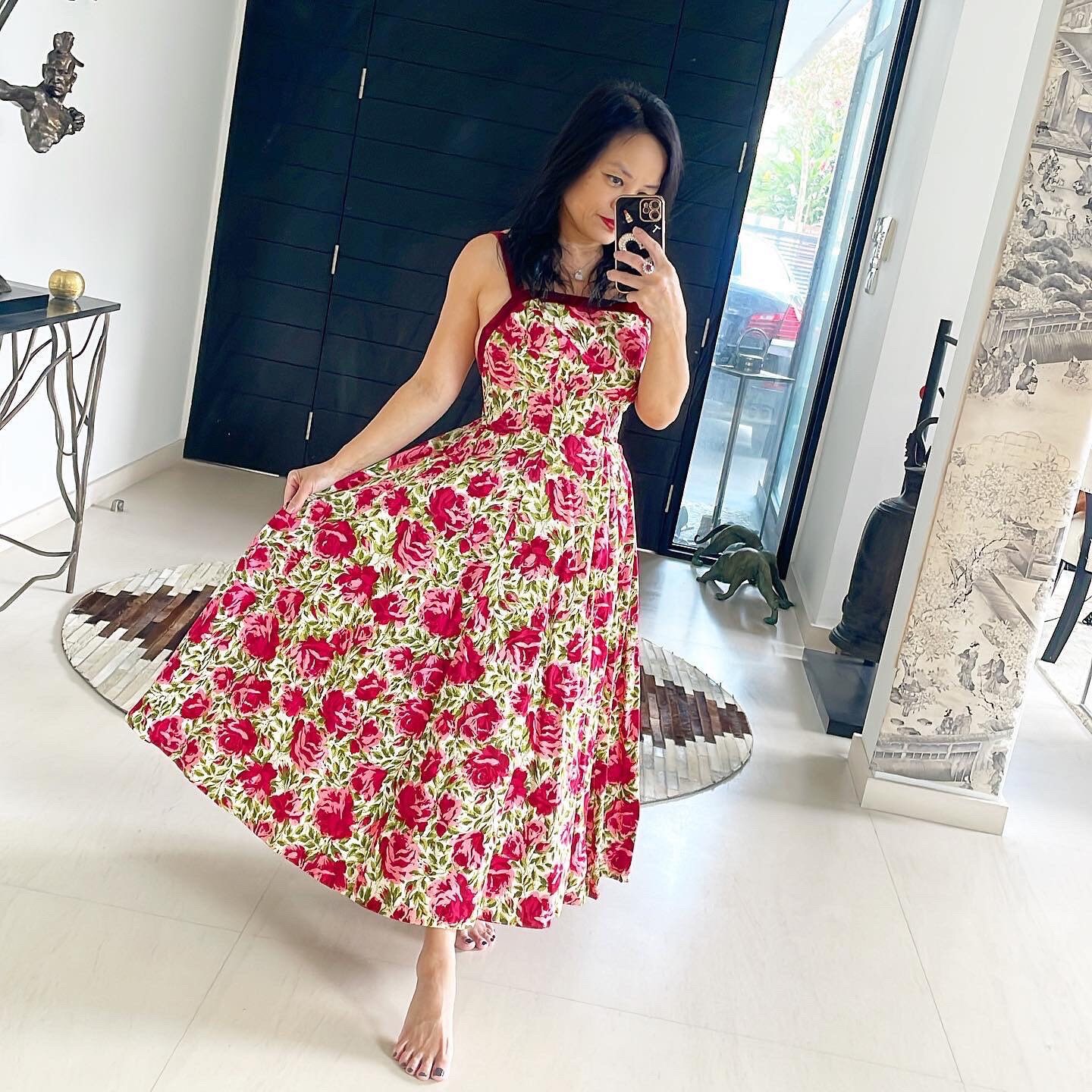Rare Rose Print Dress