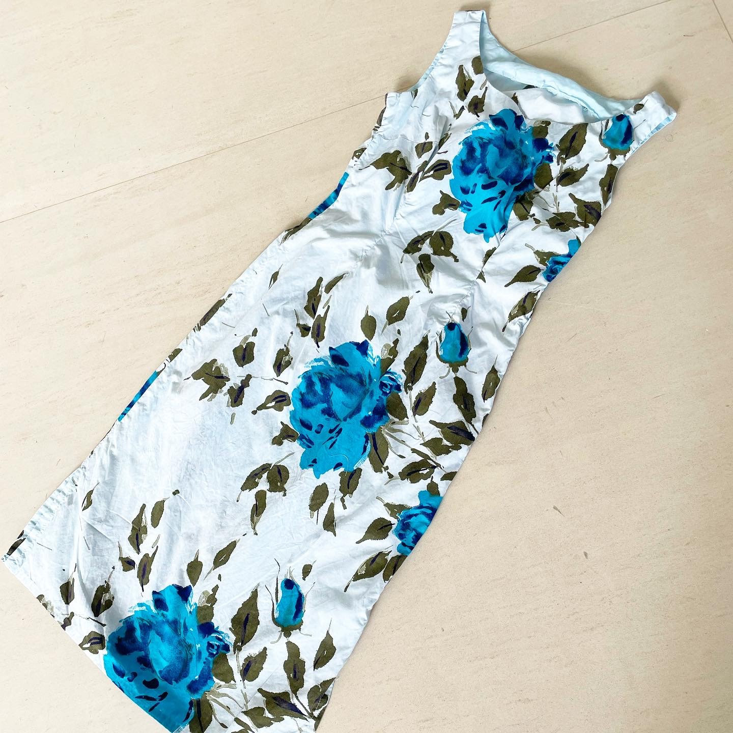 blue rose print dress The Scarlette Dress in Victorian Blue Roses 12 / Victorian Blue Roses