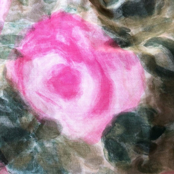 Rare Teal Traina Abstract Rose Print Dress - image 4