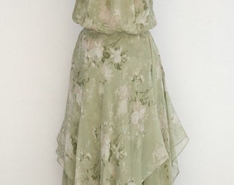 Beautiful Silk Chiffon asymmetrical dress