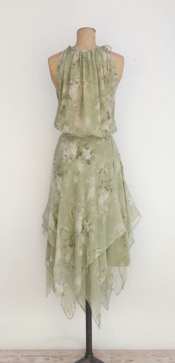 Beautiful Silk Chiffon asymmetrical dress