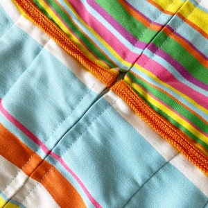 Gorgeous 60s Rainbow Stripe Pat Premo Dress image 8