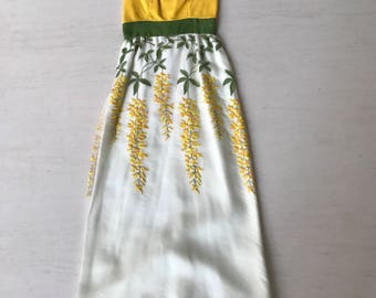 Stunning 1950s/60s Embroidered Maxi Gown
