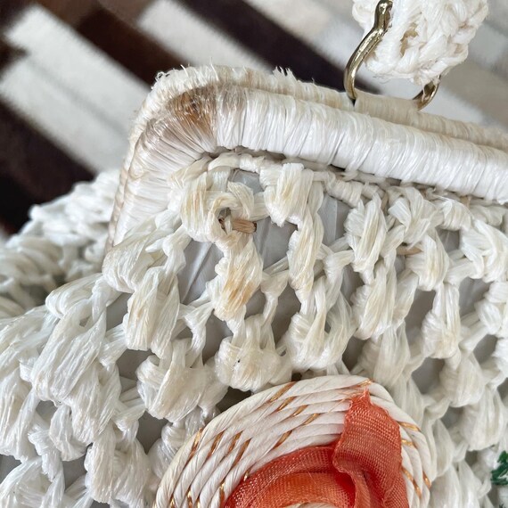 Adorable Raffia Weave Novelty Purse - Gem display picture 2