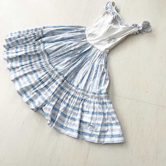 Sweet Pale Blue Square Dance Dress With Floral Applique - Etsy Sweet Pale Blue Square Dance Dress With Floral Applique - Etsy