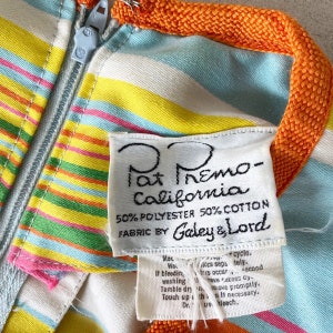 Gorgeous 60s Rainbow Stripe Pat Premo Dress image 9