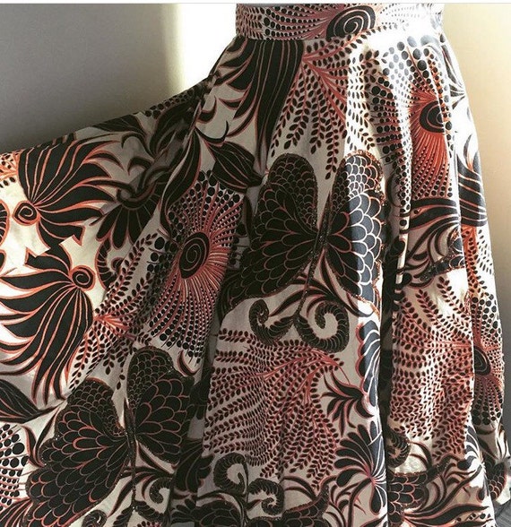 Beautiful Abstract Print 1950s skirt