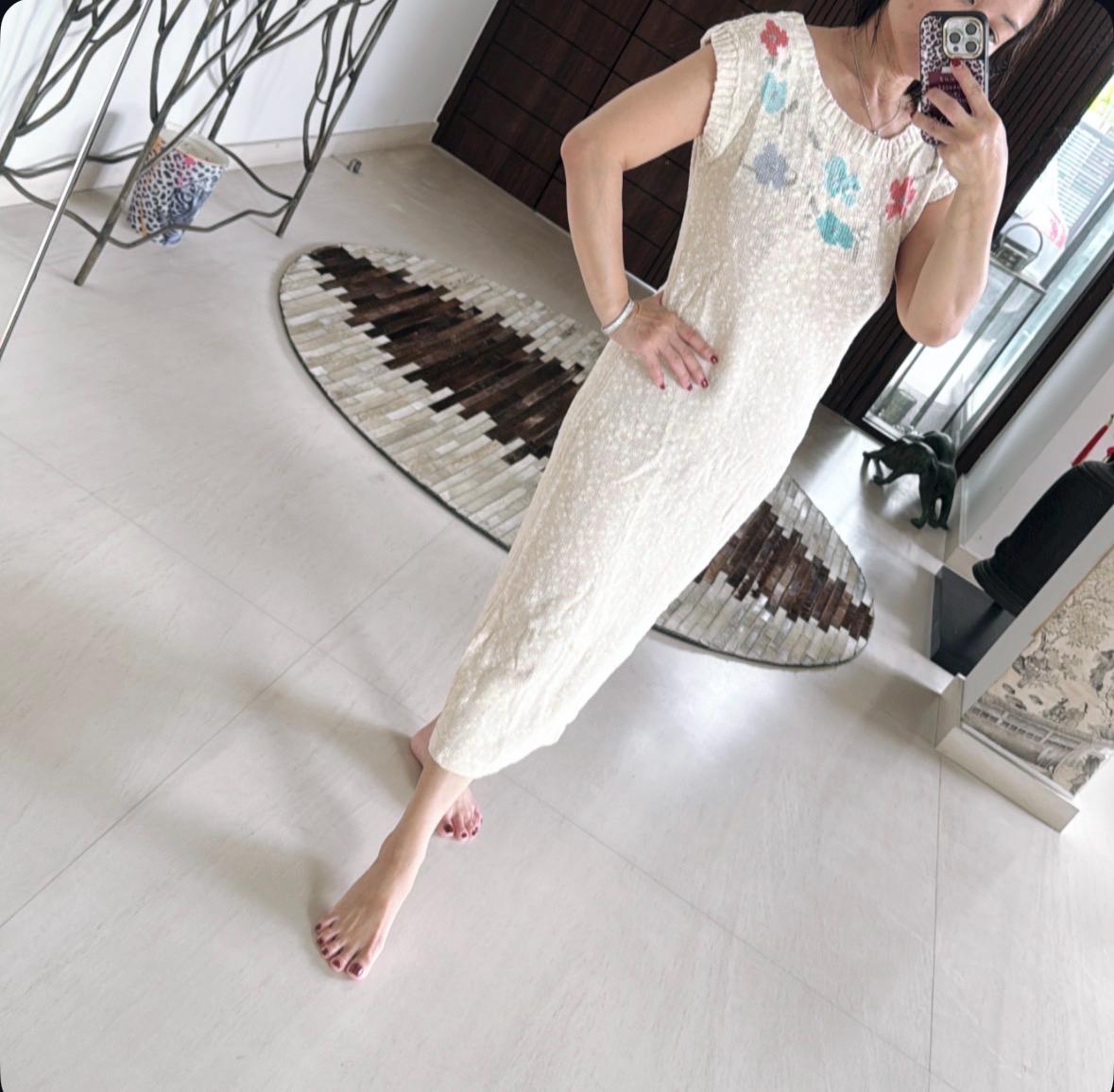 Lovely Halston Knit Floral Dress
