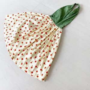 Stunning Apples Print Halter Dress