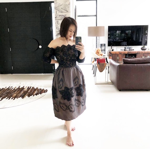 Stunning Spiderweb Lace Embroidery Dress