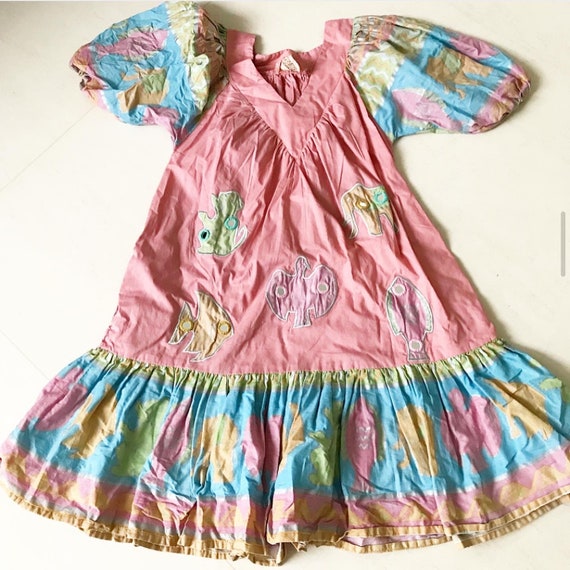 Adorable animal novelty print boho chic dress - image 2