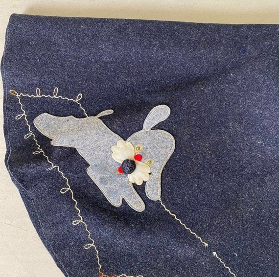 Cute Puppy Dog Applique Wool Felt Mini Skirt - image 2