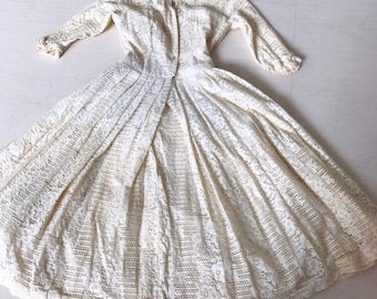 Stunning 1950s Jonathan Logan Lace Shirtdress XS/S