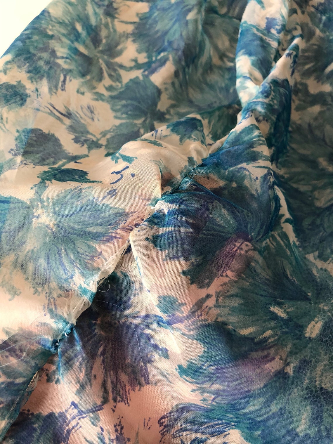 1950s Blue Floral Separates