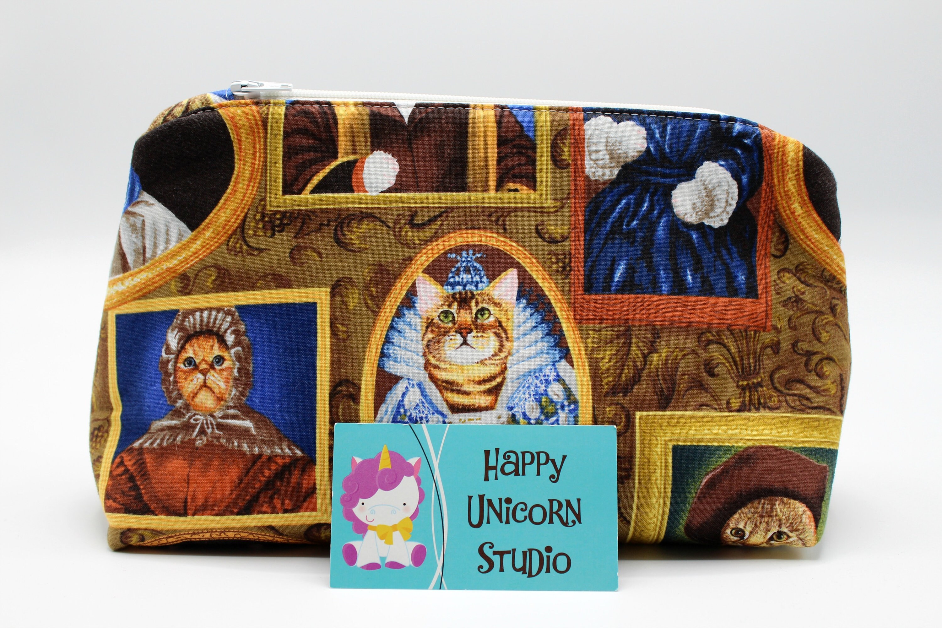 Purse Various Breeds to choose From Make up Bag Made of Fabric with Cat