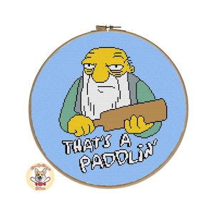 That's a Paddlin' - The Simpsons PDF cross stitch pattern