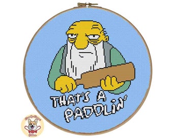 That's a Paddlin' - The Simpsons PDF cross stitch pattern