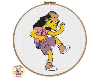 Otto Man - The Simpsons PDF cross stitch pattern