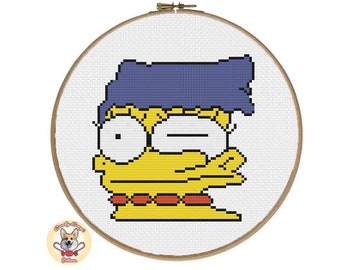 Marge Smudged - The Simpsons PDF cross stitch pattern