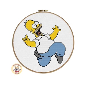 Happy Homer Simpson PDF cross stitch pattern
